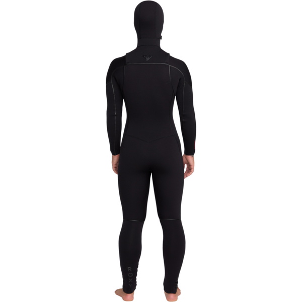 2025 Roxy Mujer Elite Xtra Warm 5/4mm Chest Zip Con Capucha Neopreno 26BW203501 - Black